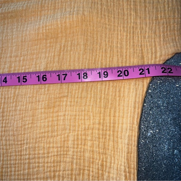 Mododoc Los Angeles Pale Orange 3/4 Sleeve Cotton Gauze Kaftan Dress - Picture 5 of 9